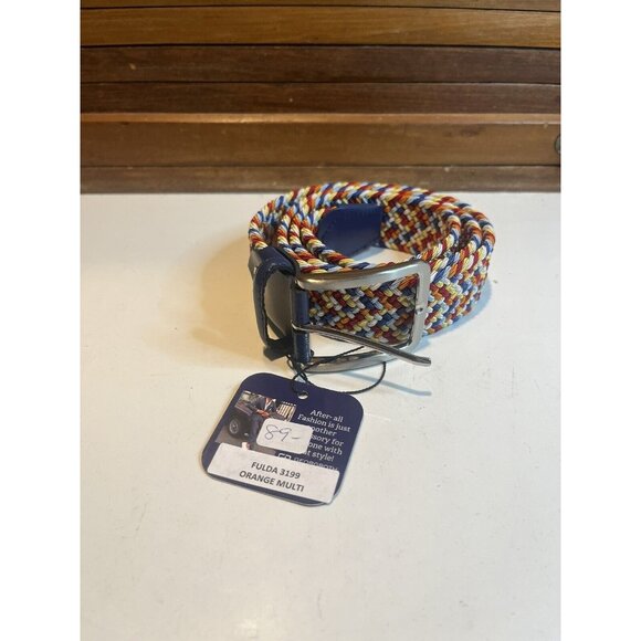 Georg Roth Fulda 3199 Orange Multicolor Knit Belt Size 36